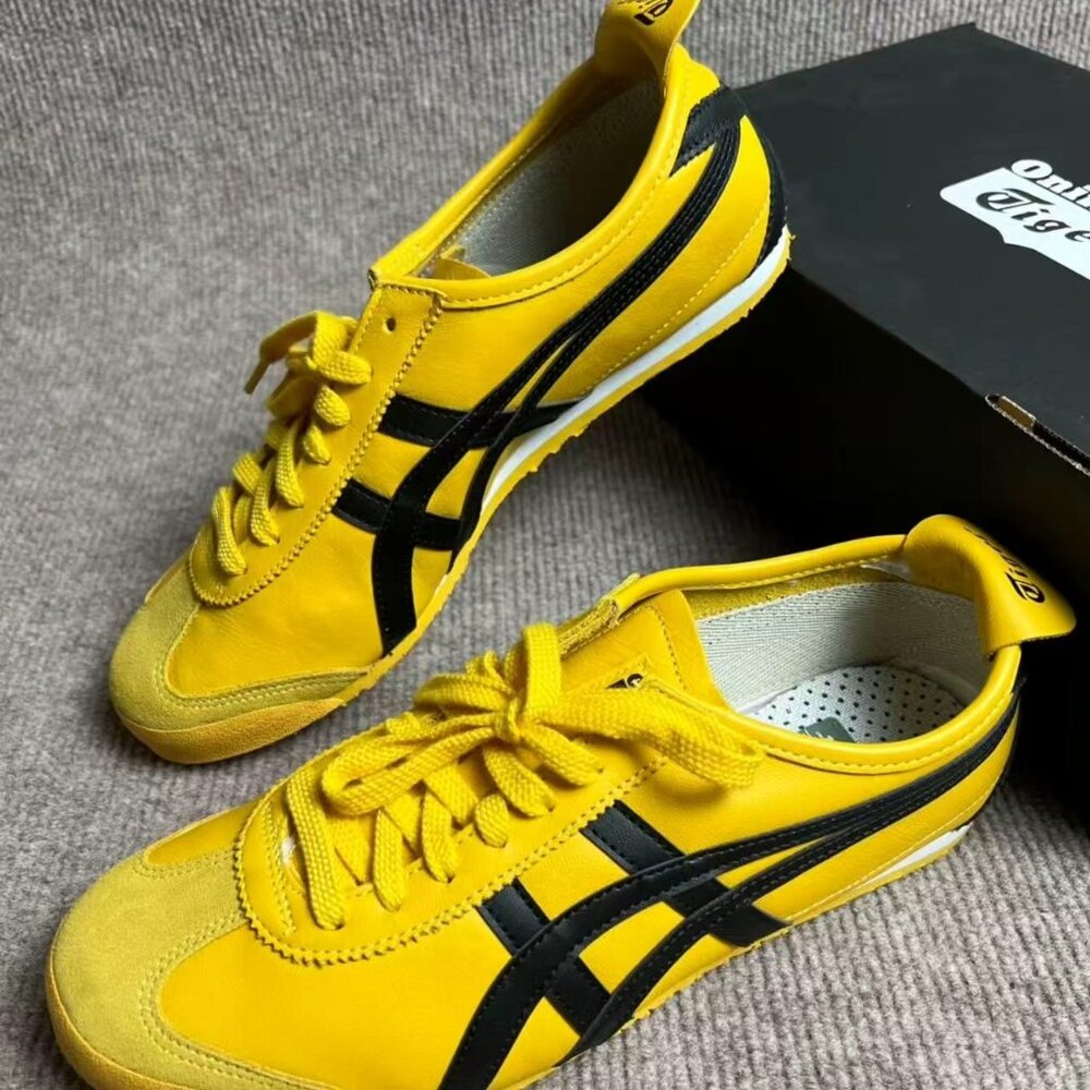 Onitsuka Tiger by Asics Men's Yellow and Black Shoes - Picture 5 of 6